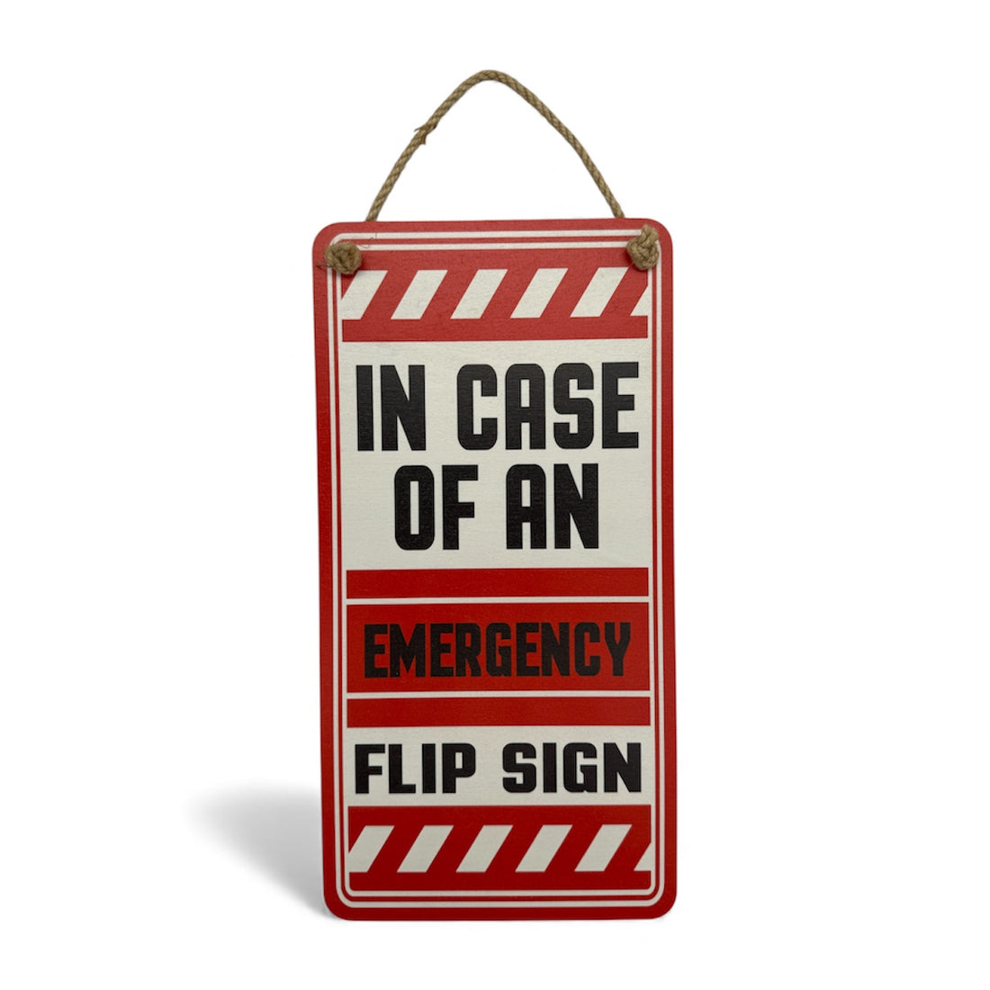 EMERGENCY VERTICAL WOOD SIGN