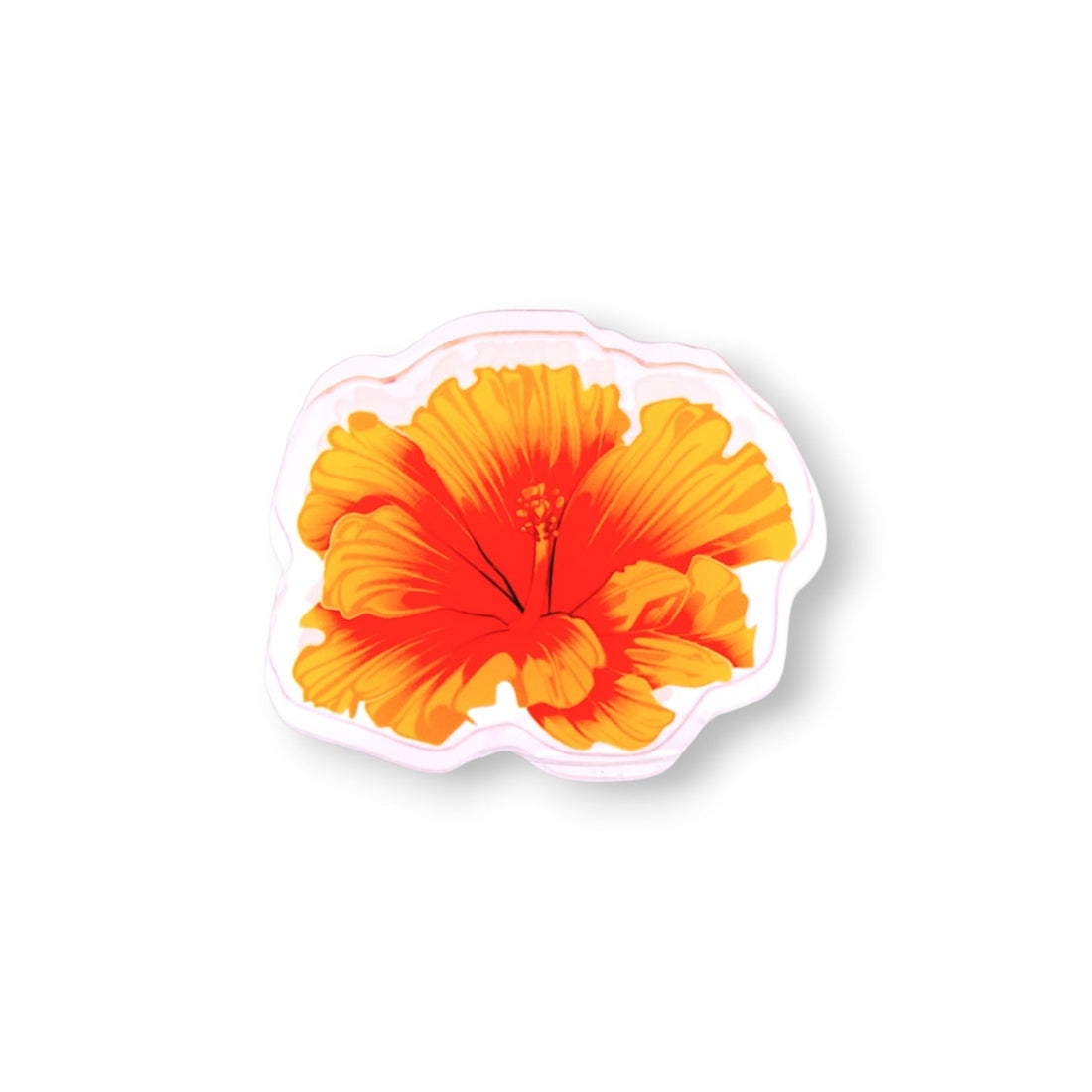 YELLOW HIBISCUS ACRYLIC PAPER CLIP