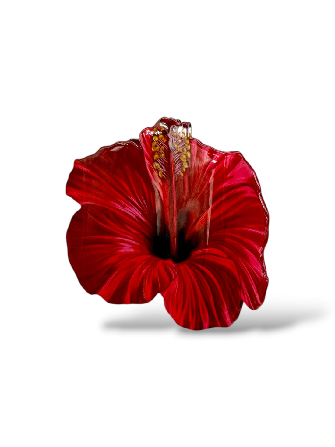 RED HIBISCUS HAIR CLAW
