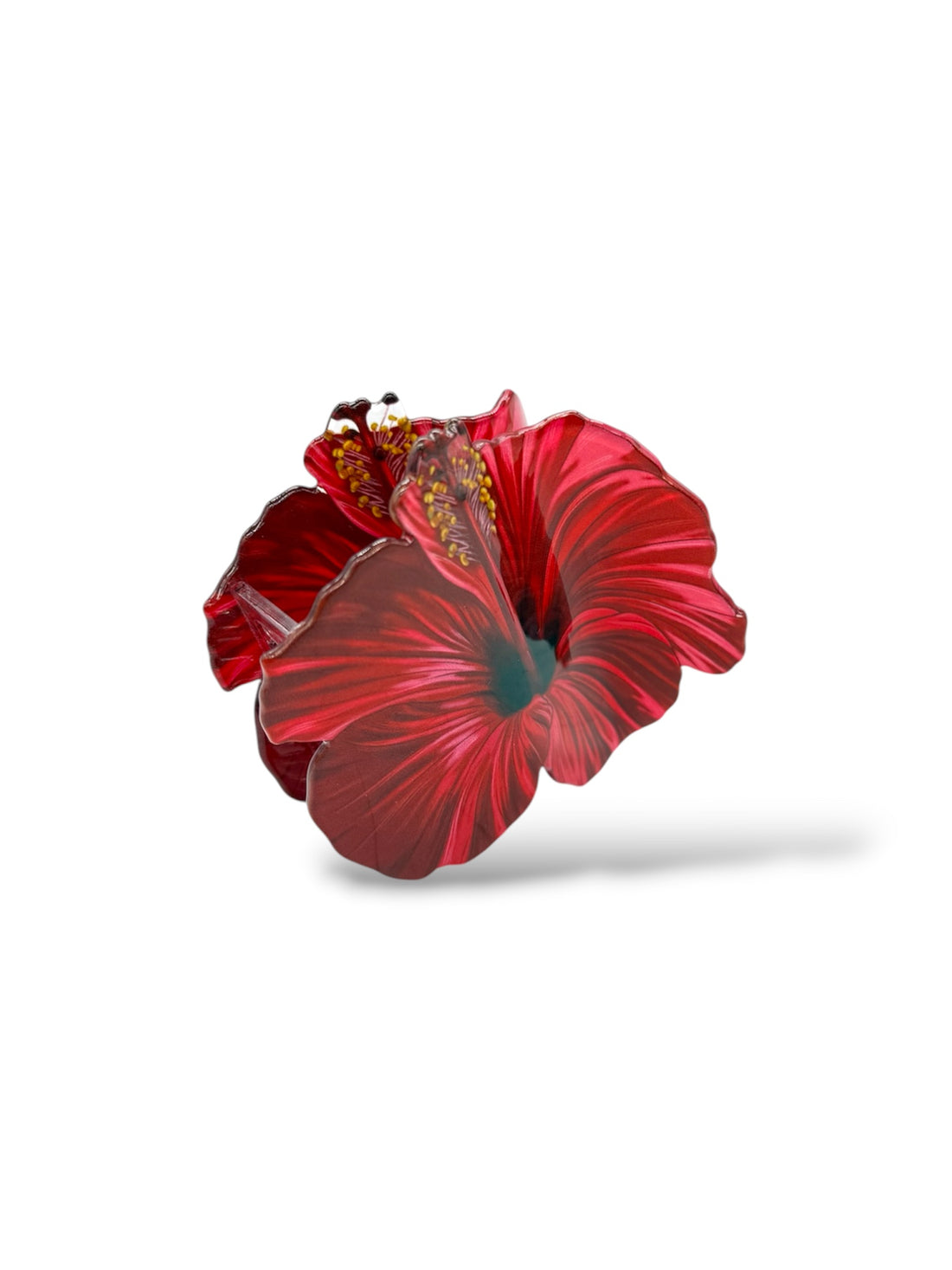 RED HIBISCUS HAIR CLAW