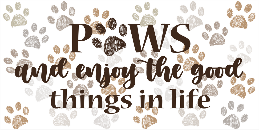 PAWS WOOD SIGN