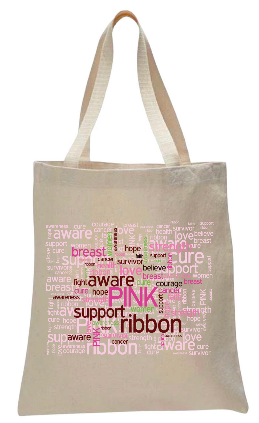 PINK CANVAS TOTE BAG